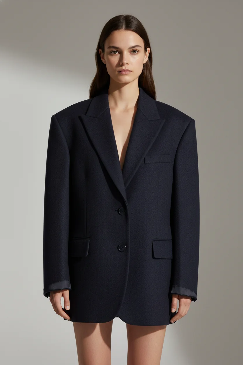 Oversized Single-Breasted Blazer - Image 2