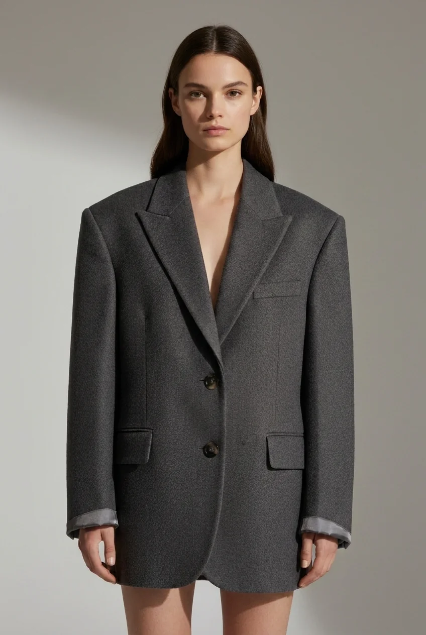Oversized Single-Breasted Blazer - Image 3